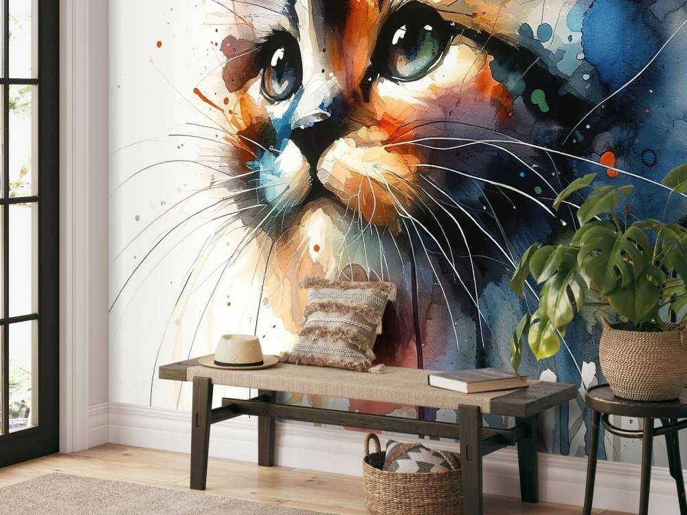 Watercolor Kitty Cat