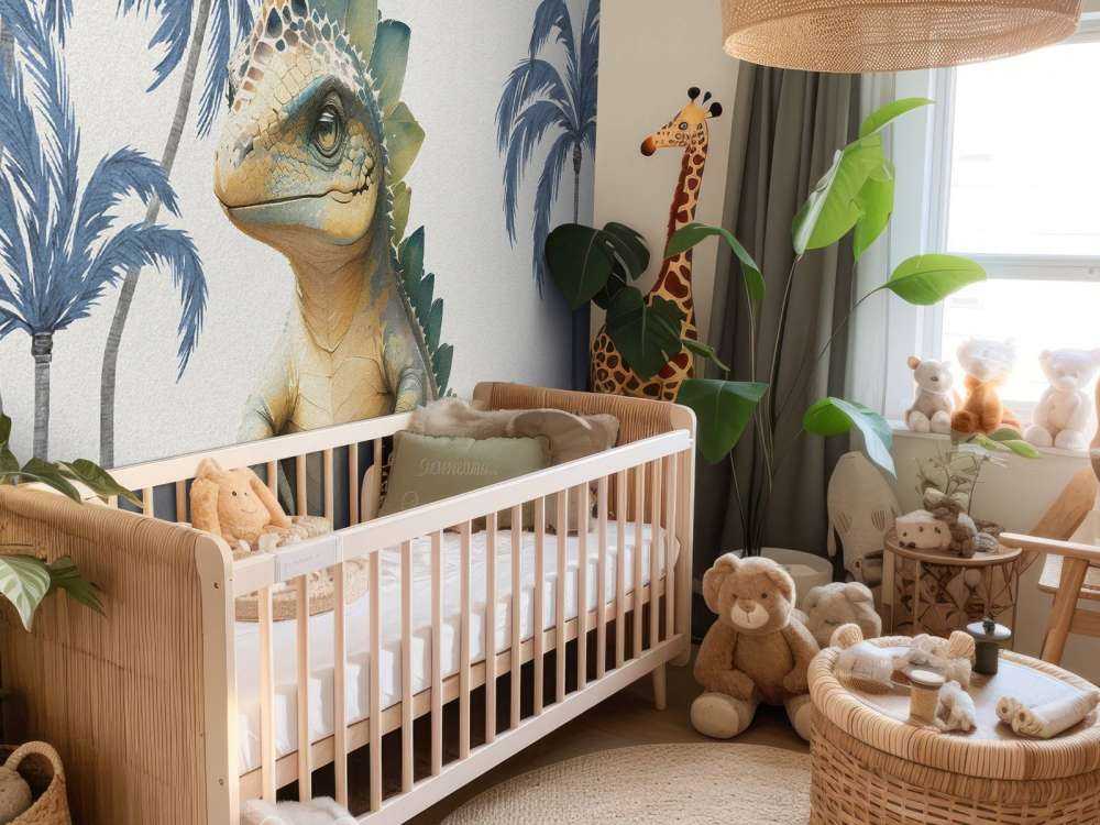 Baby-Stegosaurus im blauen Dschungel