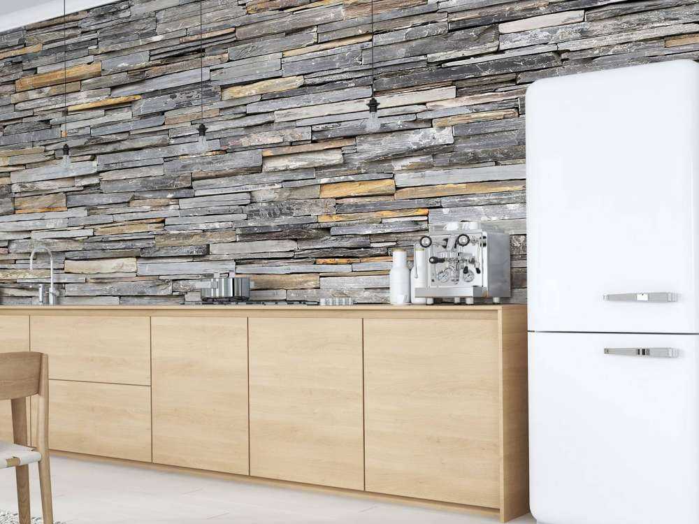 Tapete mit gestapelten Steinen