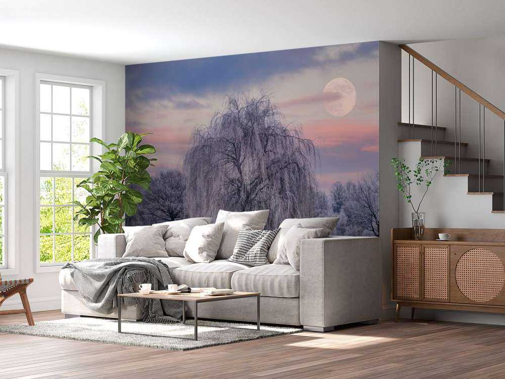 Mit Frost bedeckter Baum