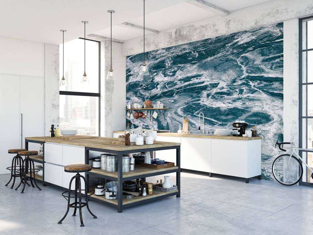 Blauer abstrakter Marmor