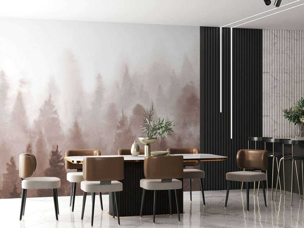 Wald mit Aquarellfarbe gemacht