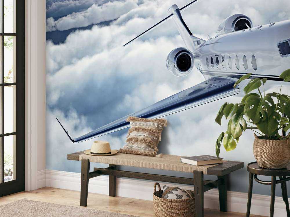 Privatflugzeug in der Luft