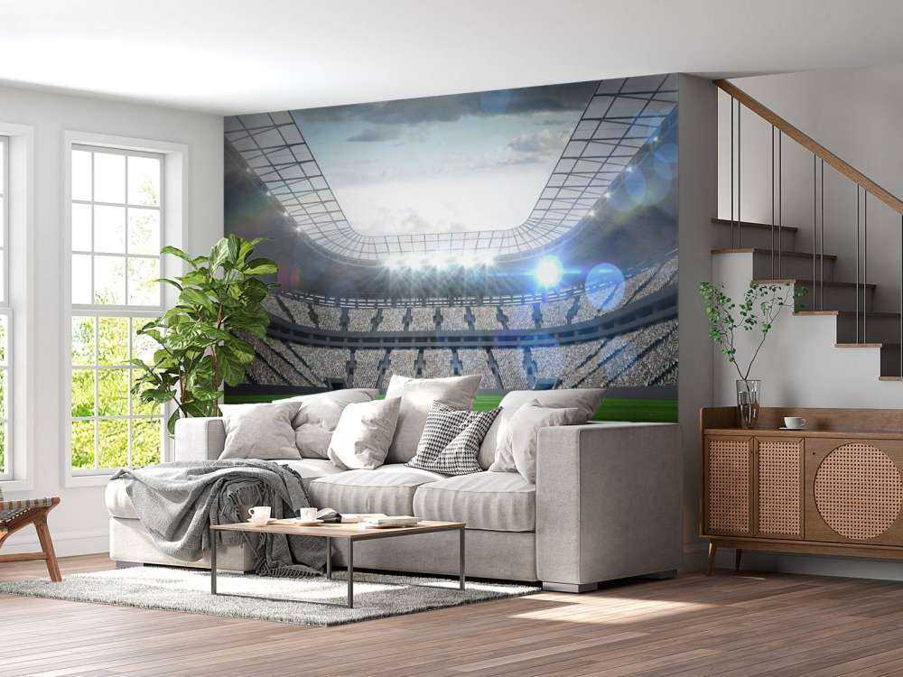 Stadion mit offenem Dach