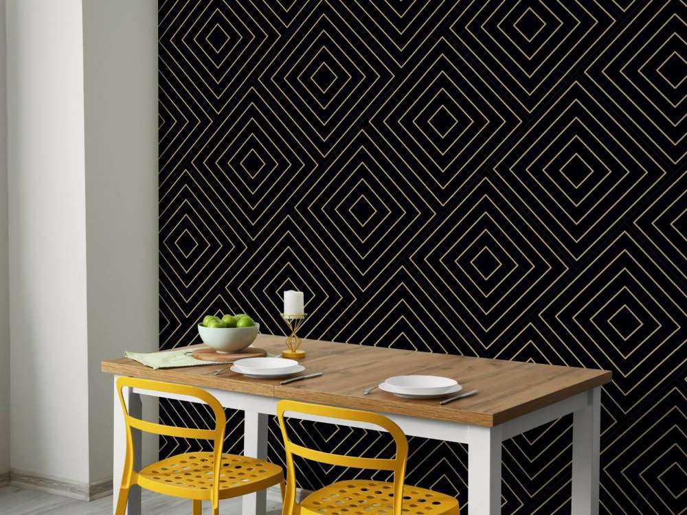 Chevron-Muster, schwarz