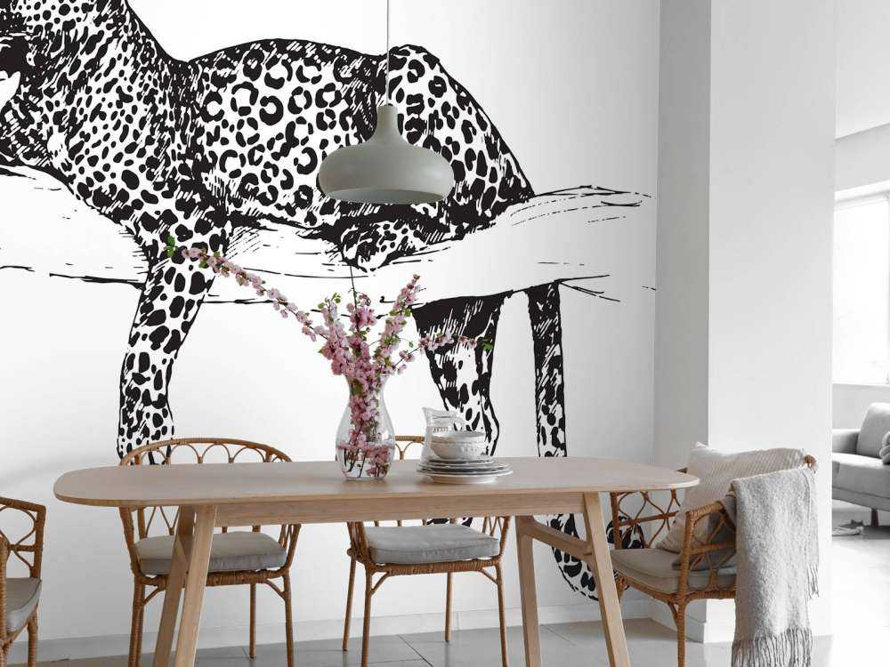 Gezeichneter Leopard