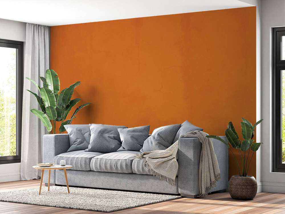 Alter orangefarbener Beton