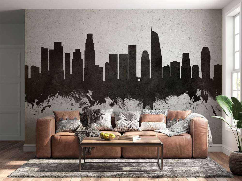 Aquarell-Skyline, Los Angeles