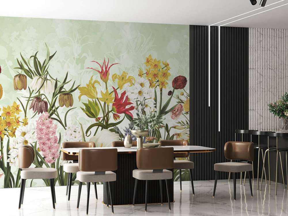 Frühjahrsblumen - Frisches Minzgrün