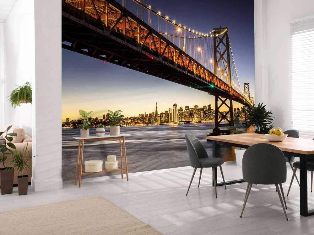 Bay Bridge mit Licht