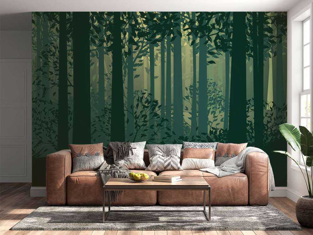 Abstrakte Waldlandschaft