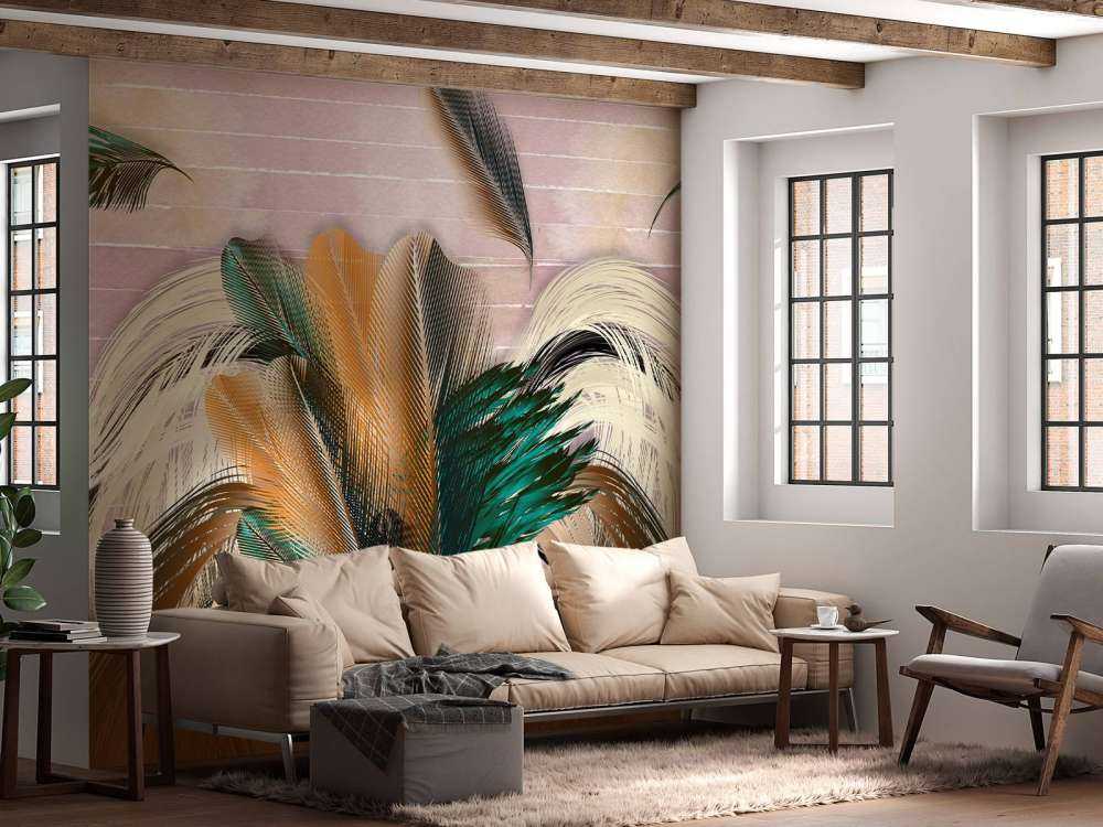 Federn in Blütenform