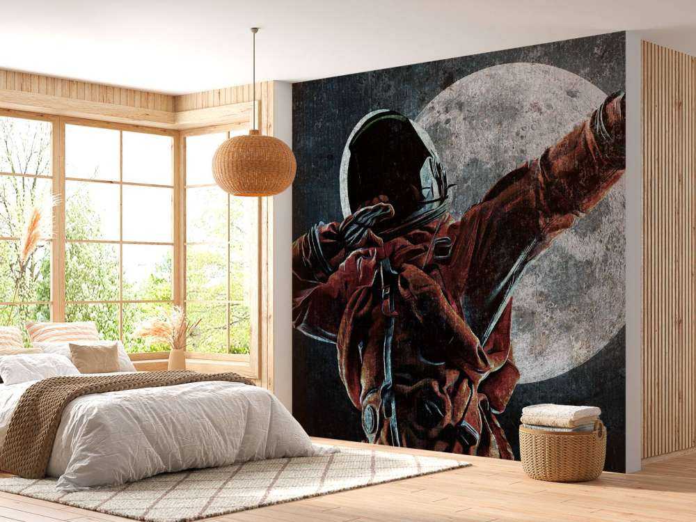 Astronaut beim Tupfen