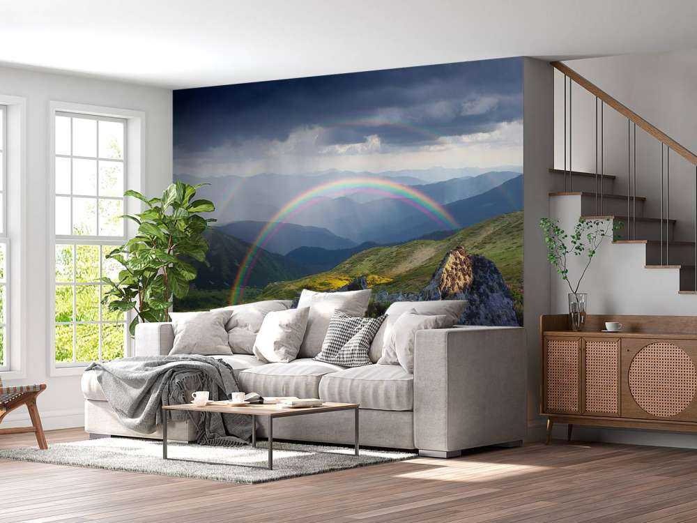 Landschaft mit Blumen