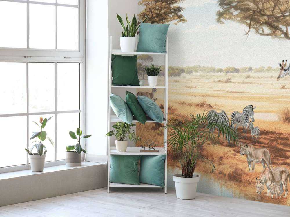 Safari-Landschaft in Farbe