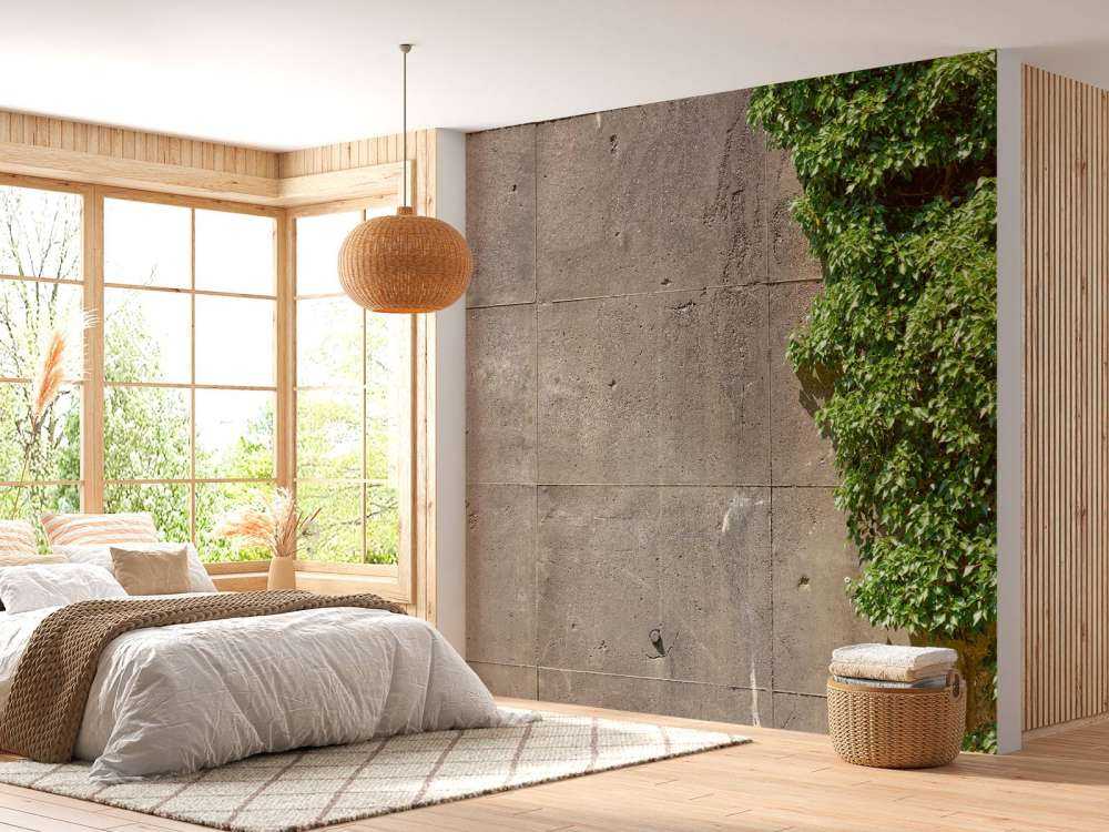 Beton mit Strauch