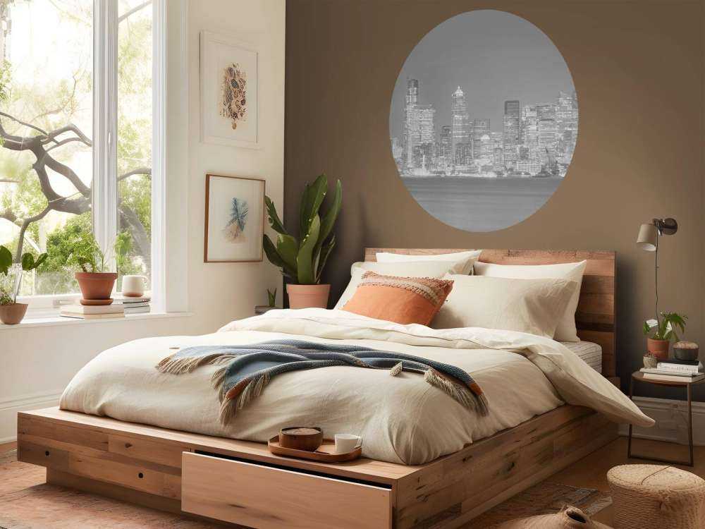 Skyline von Seattle in Schwarz und Weiß