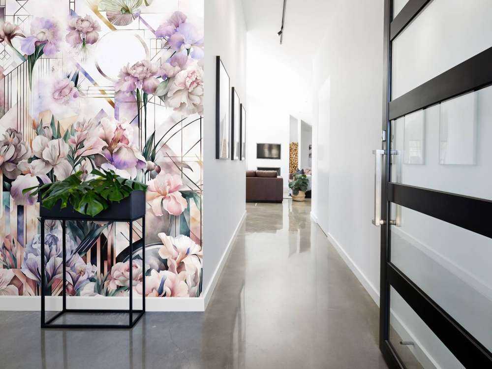 Riesige Aquarell-Iris in Pink