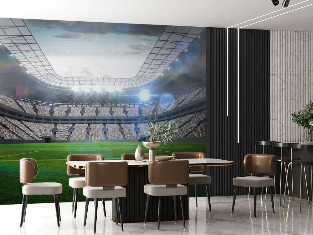 Stadion mit offenem Dach