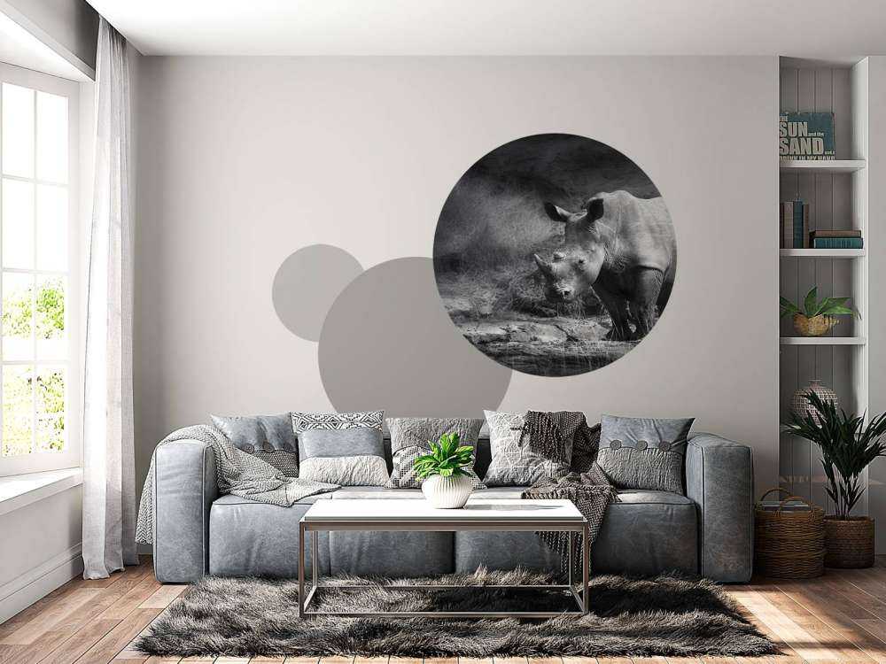 Tapete mit einem Nashorn