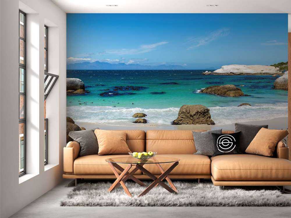 Strand mit Pinguinen