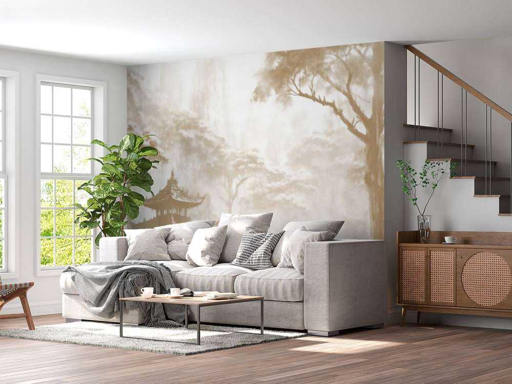 Nebeliges Orientalisches Pavillon, taupe