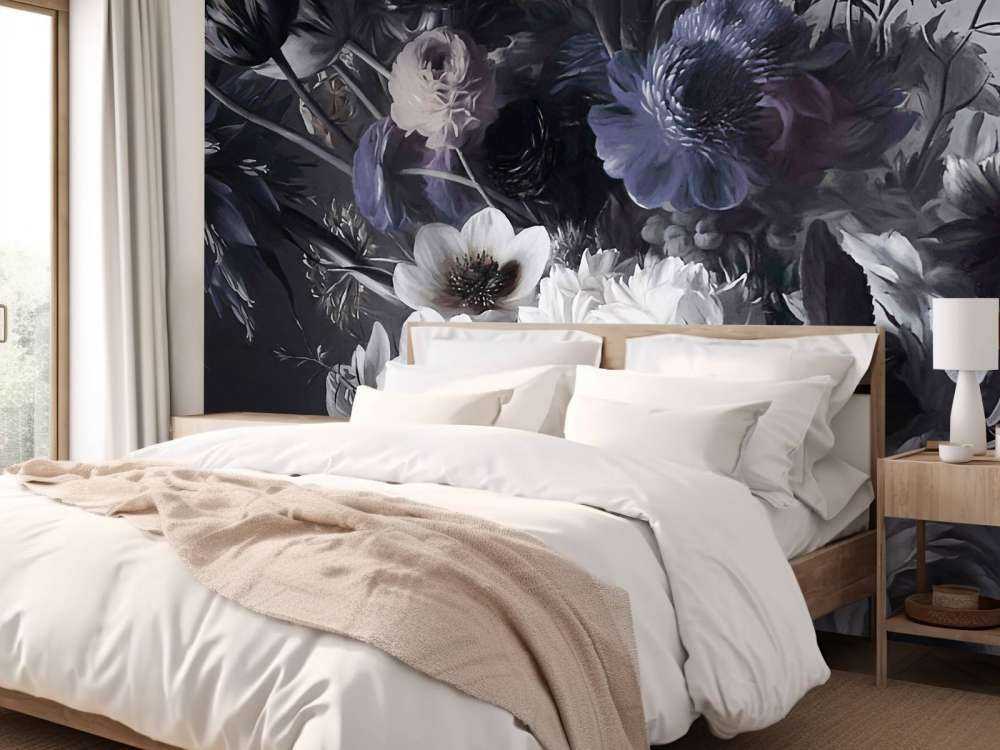 Großer Strauß mit Anemonen Blau