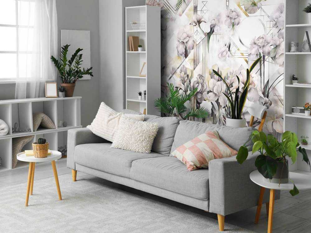 Riesige Aquarell-Iris Beige