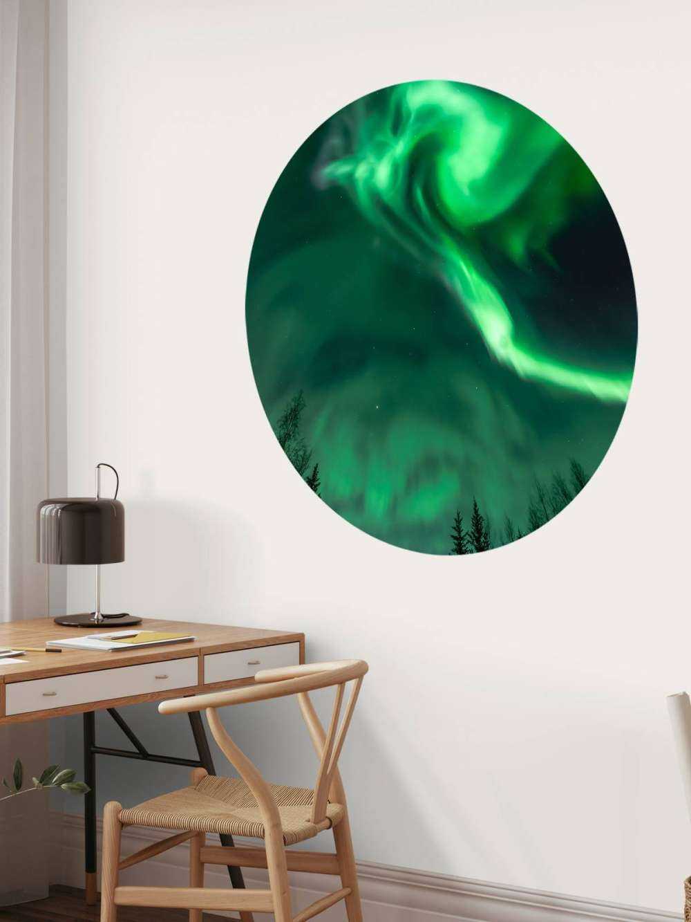 Nordlichter in Spiralform