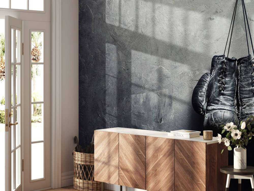 Schwarze Boxhandschuhe