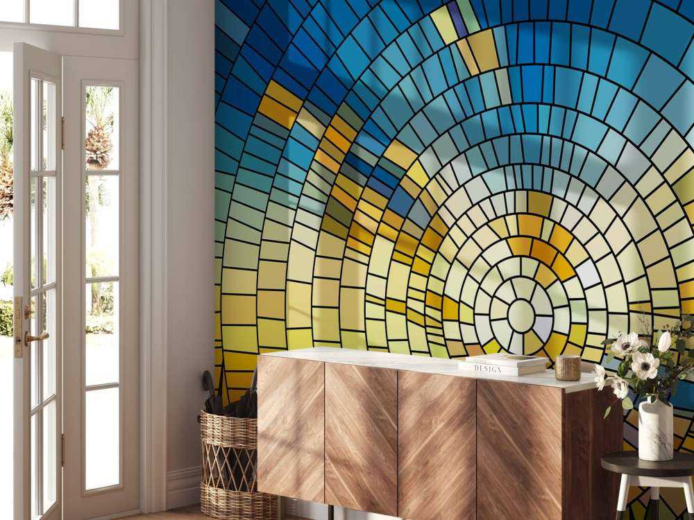 Sonnenuntergang über einer Wiese