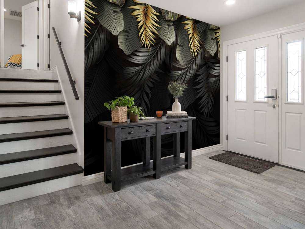 Blätter auf dunklem Hintergrund