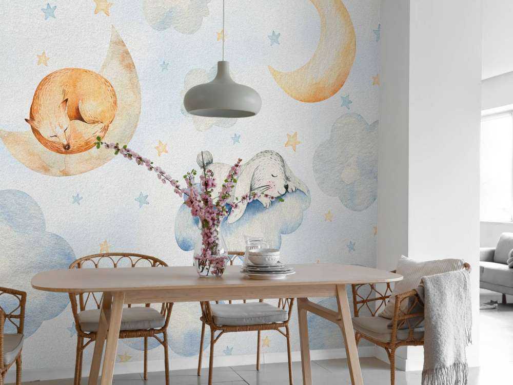 Schlafende Freunde in den Wolken