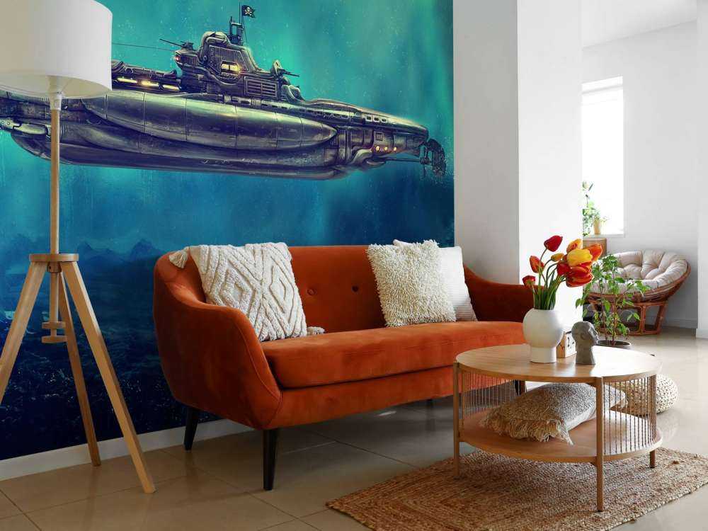 Piraten-U-Boot in der Unterwasserwelt