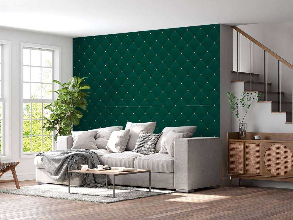 Dunkelgrünes Chesterfield-Muster