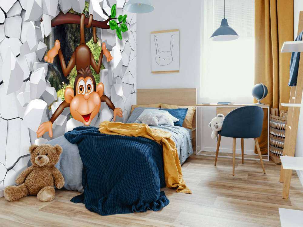 Affe in einer Wand