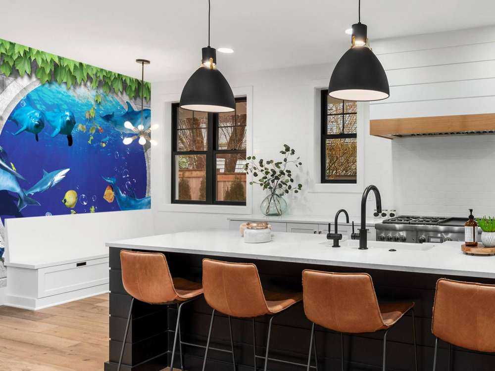 Delphine durch die Wand