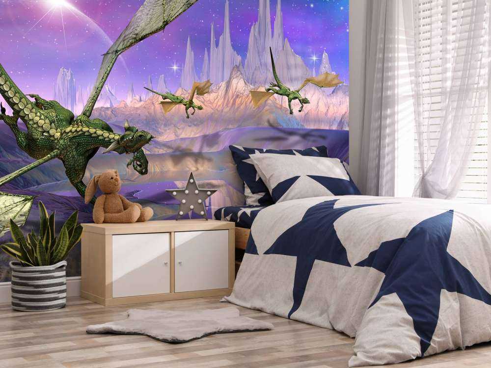 Drachen in einer Fantasielandschaft