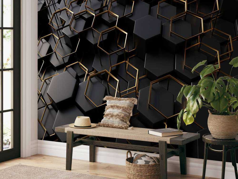 Verschnörkelte Sechsecke