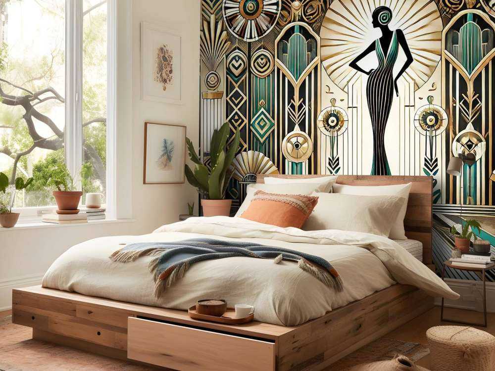 Vintage-Eleganz-Szene im Art Deco