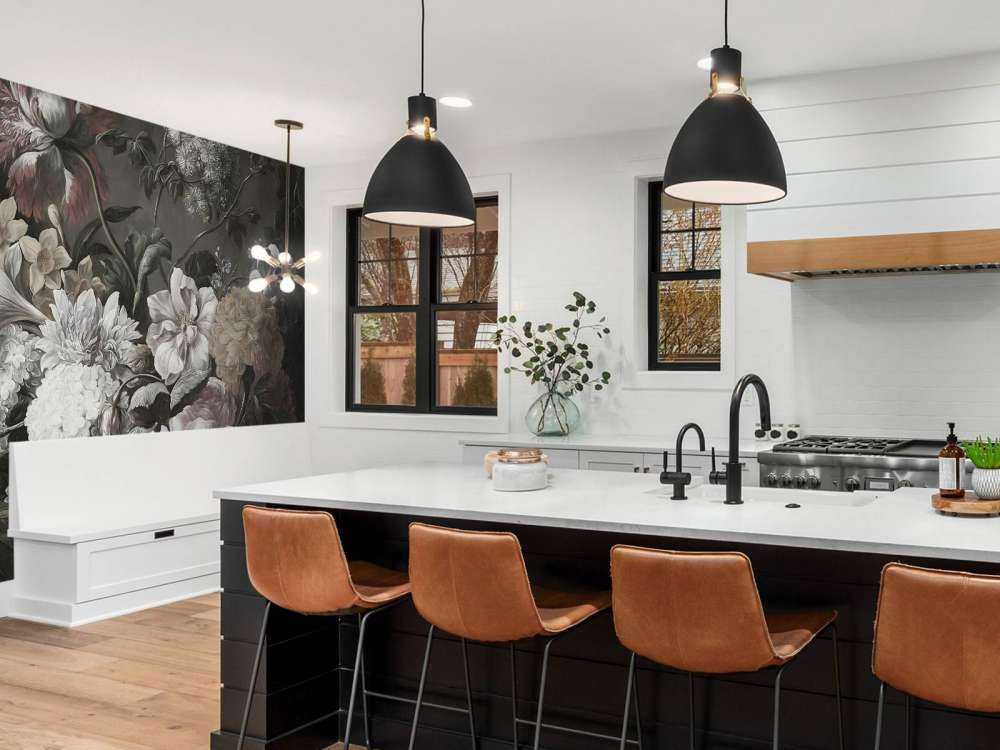 Strauß mit Mohn und Krokussen