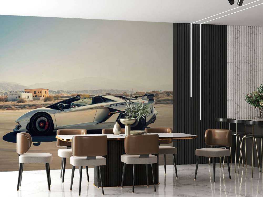 Lamborghini Aventador Roadster in der Wüste