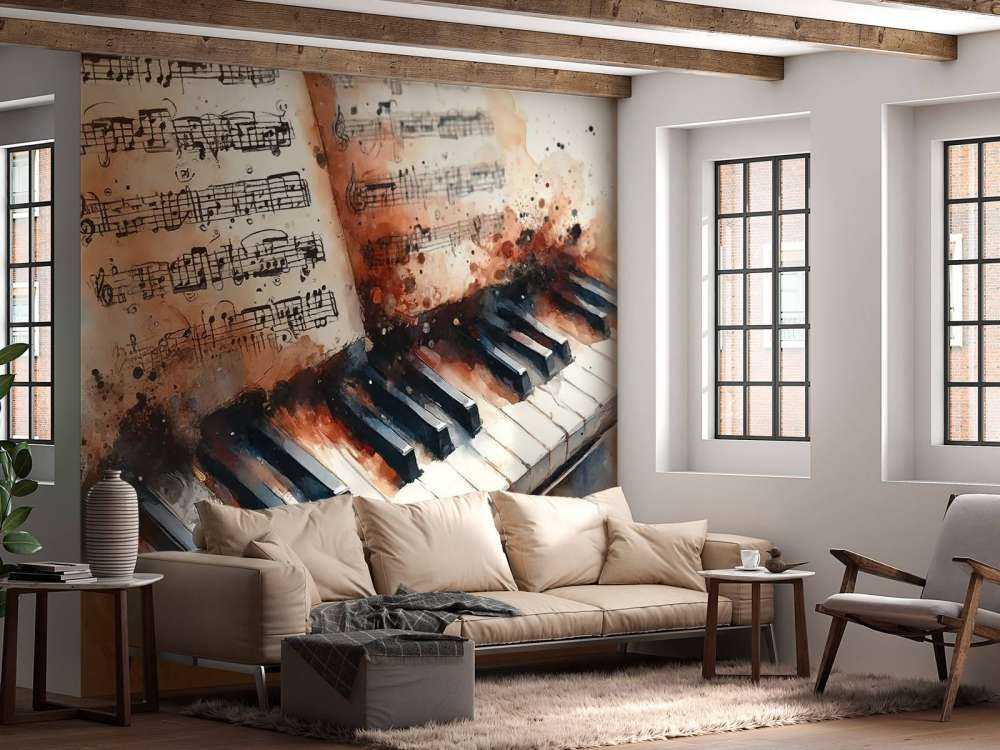 Melodische Harmonie in künstlerischen Strichen eingefangen