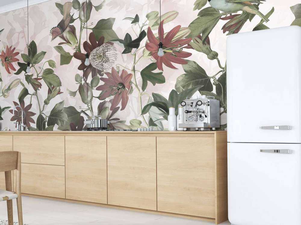 Sieben Vögel im verzauberten Laub - Blush Garten