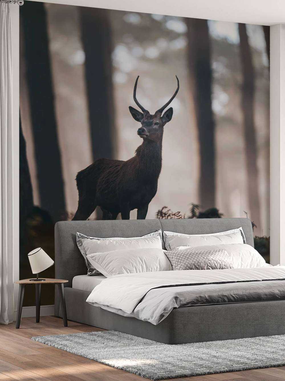 Hirsch in der Nähe von Bäumen