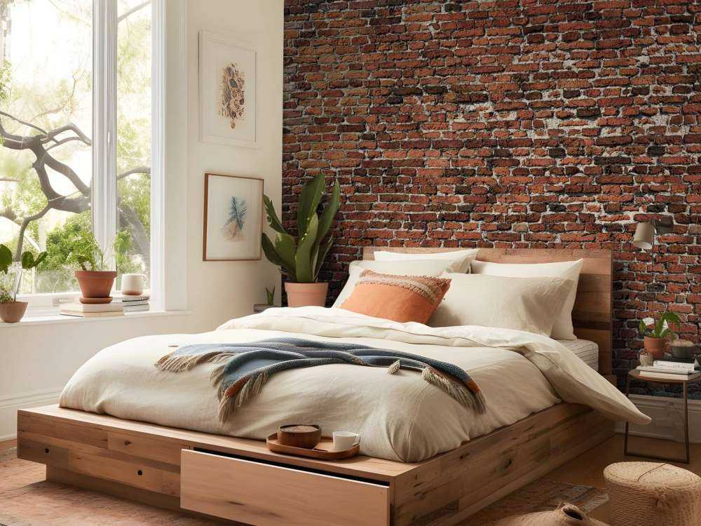 Alte restaurierte Ziegelwand