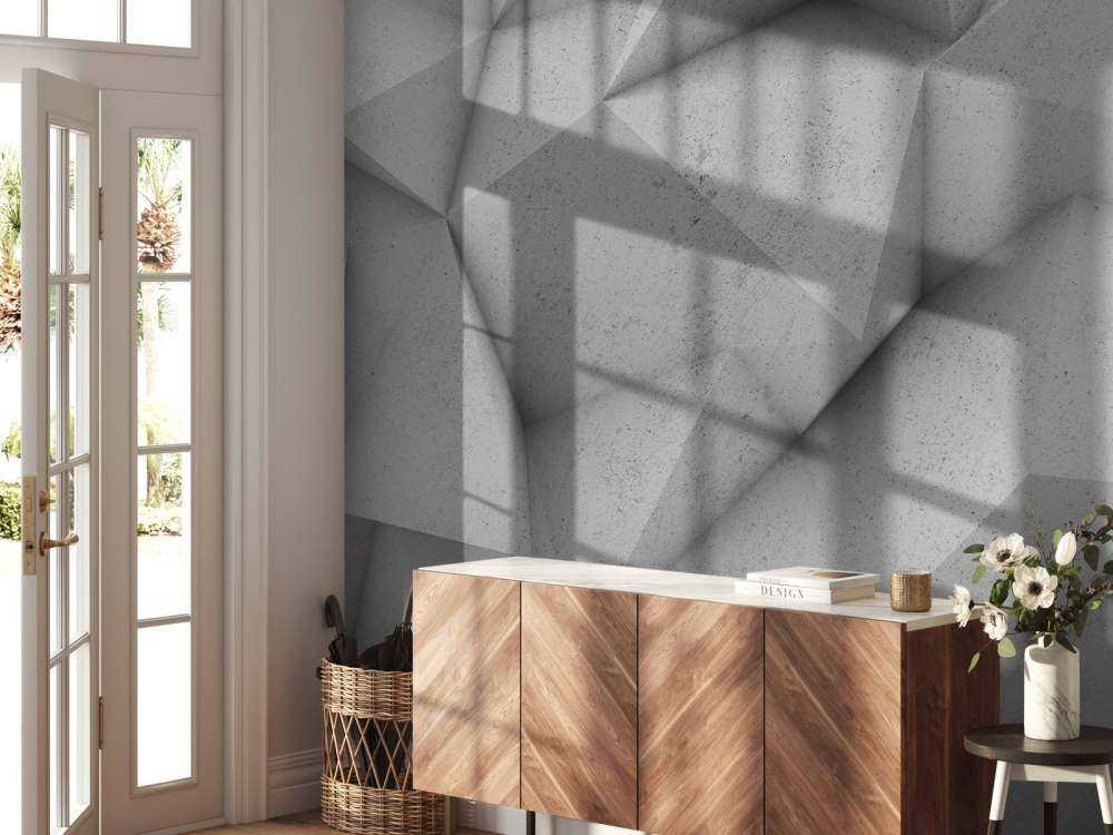 Eckiger 3D-Beton