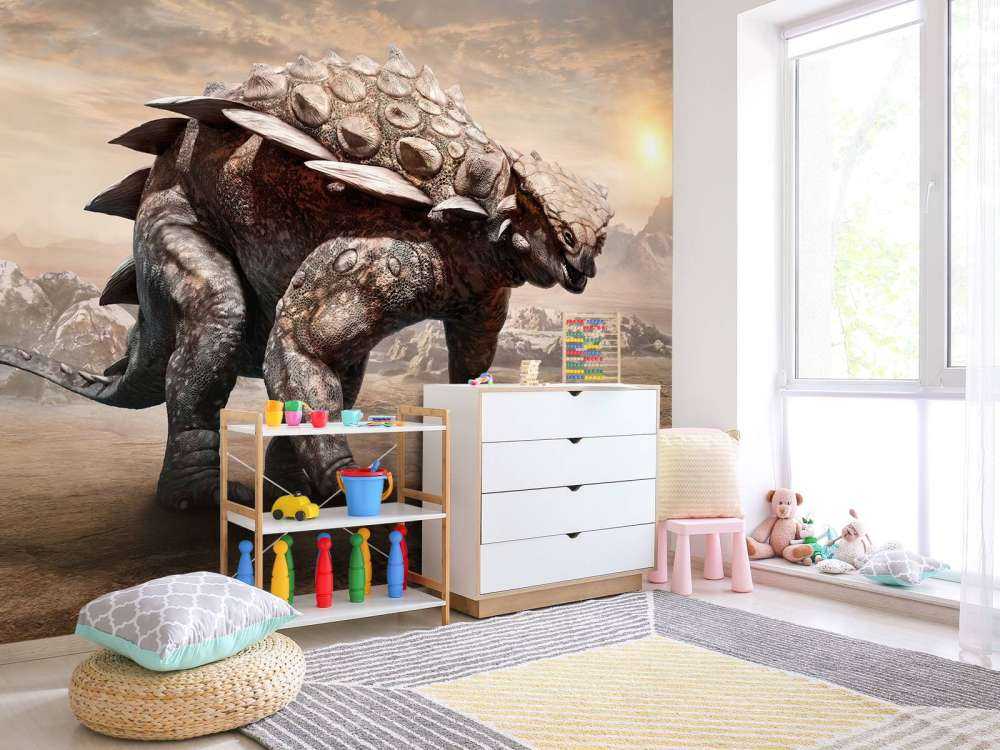Dinosaurier in einer verlassenen Gegend